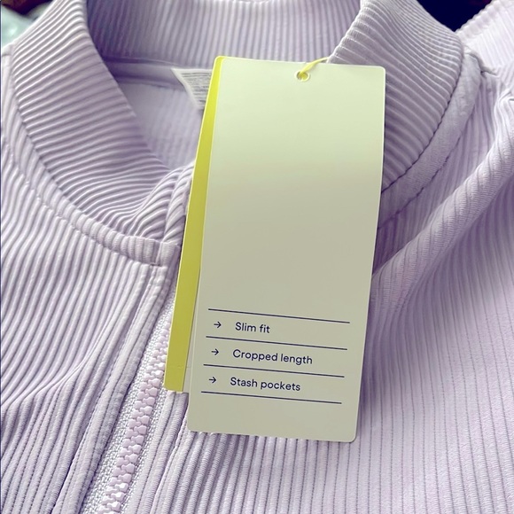 All in Motion Girls' Cozy Knit Purple Rashguard Jacket with High Collar - Picture 2 of 2